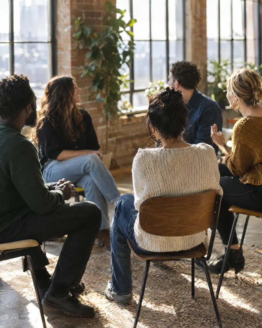 Small group in conversation
